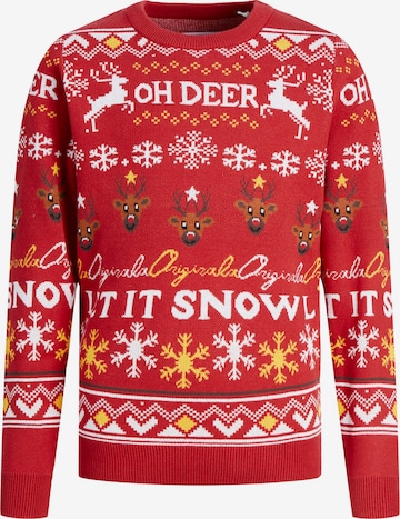 Jack & Jones Junior Sweater 'Hoho' in Red: front