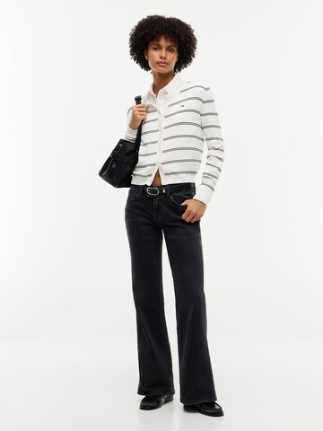 Tommy Jeans Strickjacke 'ESSENTIAL' in Weiß