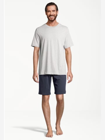 SCHIESSER Pyjama kurz 'Night & Home' in Blau: Vorderseite