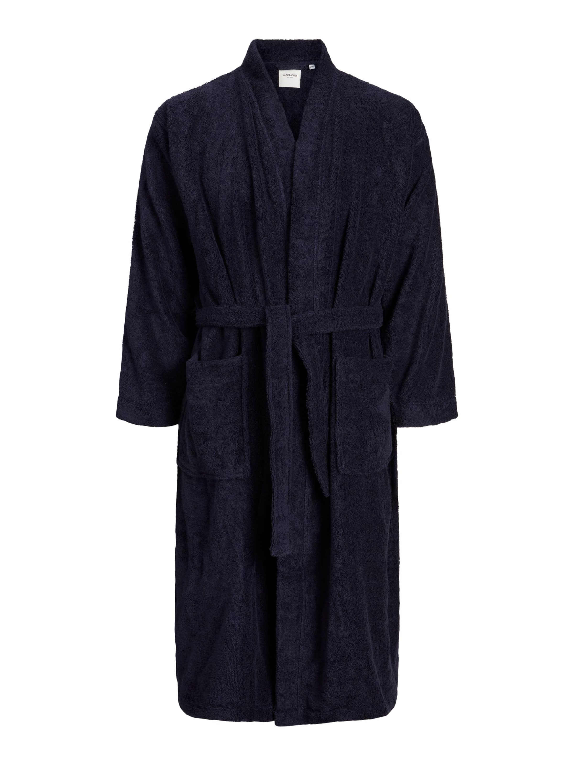 JACK & JONES Rövid fürdőköpeny 'SOLID' - kék: elől