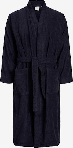 JACK & JONES Банный халат короткий 'SOLID' в Синий: спереди