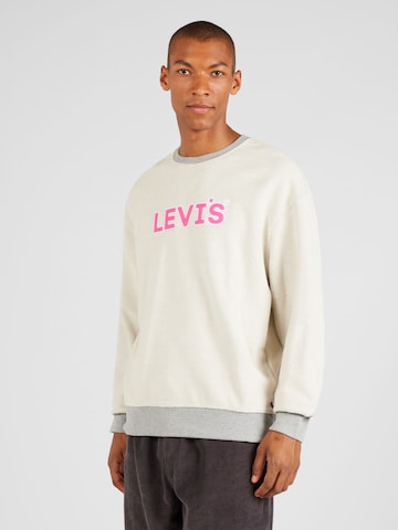 LEVI'S ® Sweatshirt 'Relaxd Graphic Crew' i beige: framsida