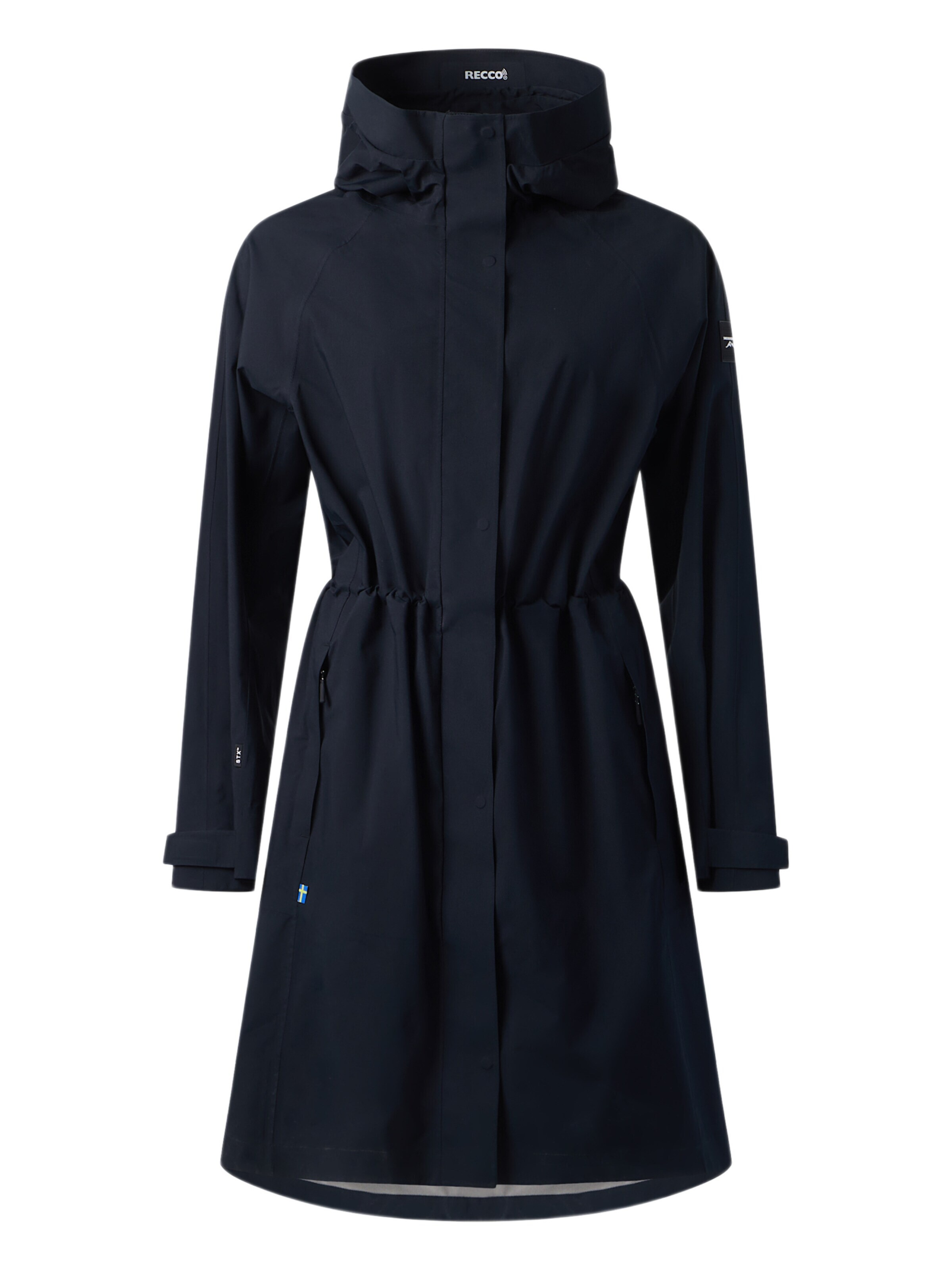 Manteau outdoor 'Öckerö' SWEDEMOUNT en noir : devant