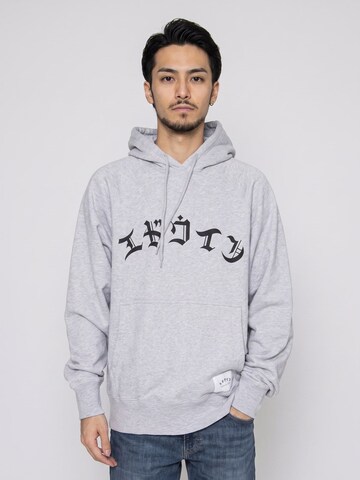 EDWIN Sweatshirt 'High Life Low Levels Hoodie Sweat Grey Marl'‌‌‌‌‌‌‌‌ in Grau: Vorderseite