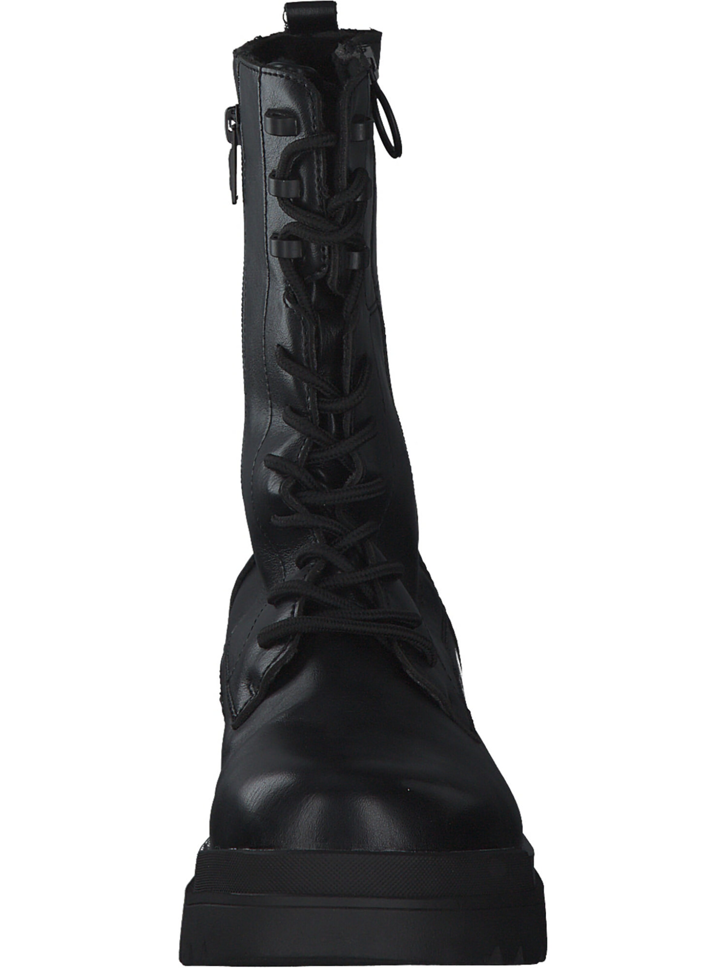 TOM TAILOR Schnürstiefelette in Schwarz