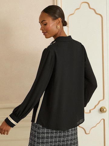 Chemisier love & roses en noir