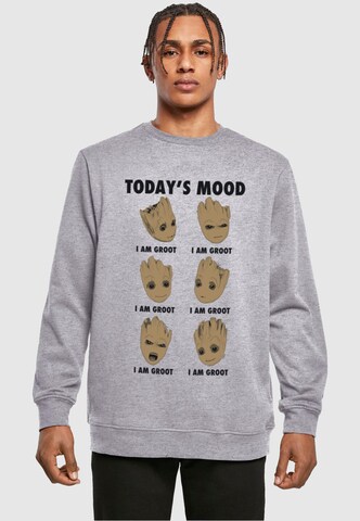 ABSOLUTE CULT Sweatshirt 'Guardians Of The Galaxy Vol 2 - Groot Todays Mood' in Grijs: voorkant