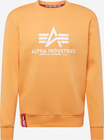 Sweat-shirt 'Basic' ALPHA INDUSTRIES en orange : devant