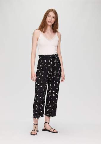 QS Wide leg Broek in Zwart