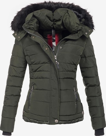NAVAHOO Winter Jacket 'Chloe' in Green: front