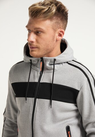 Mo SPORTS Sweatjacke in Grau