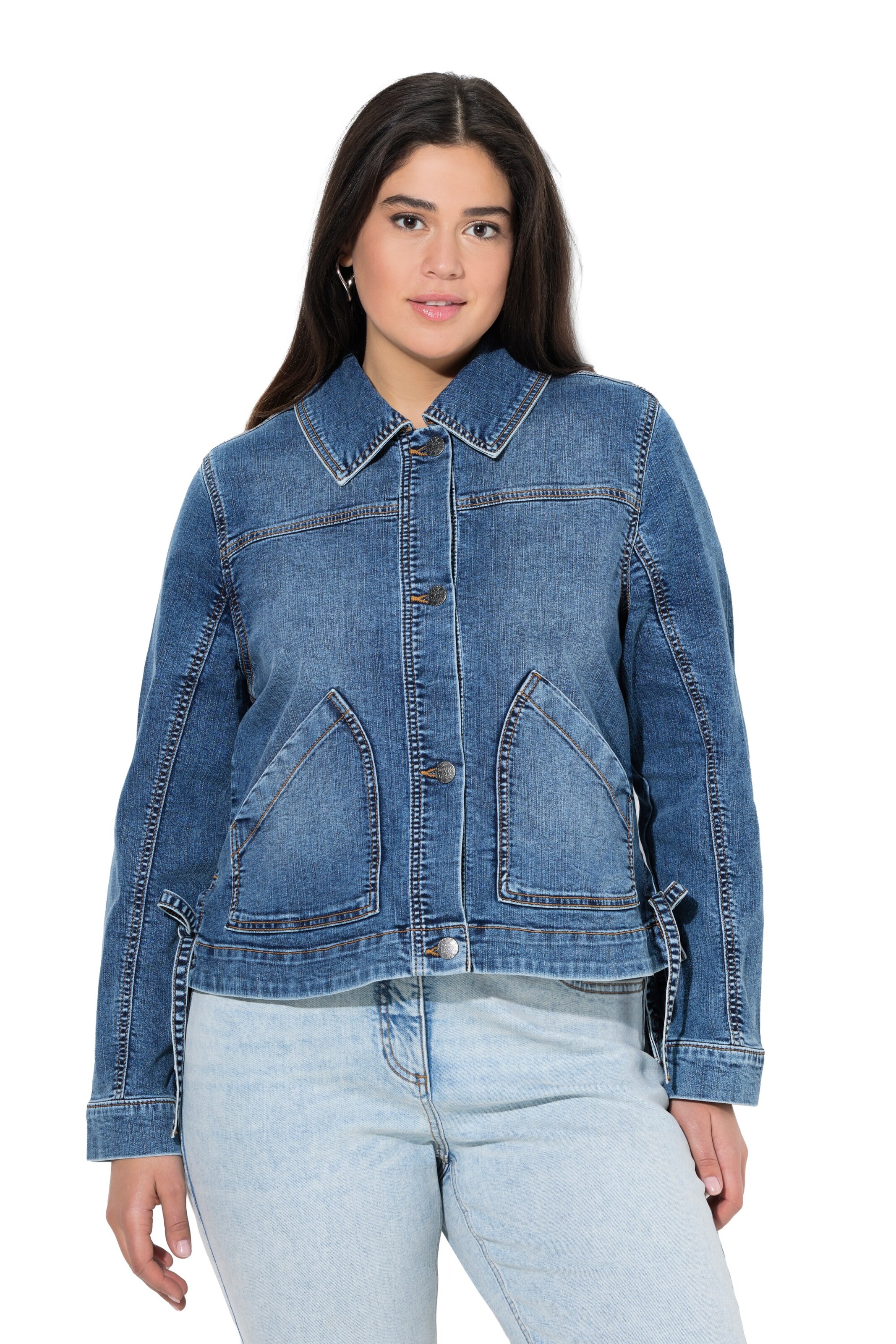 Veste mi-saison Ulla Popken en bleu : devant