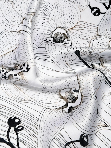 Sciarpa 'Seidentuch Orchideen' di MayTree in bianco