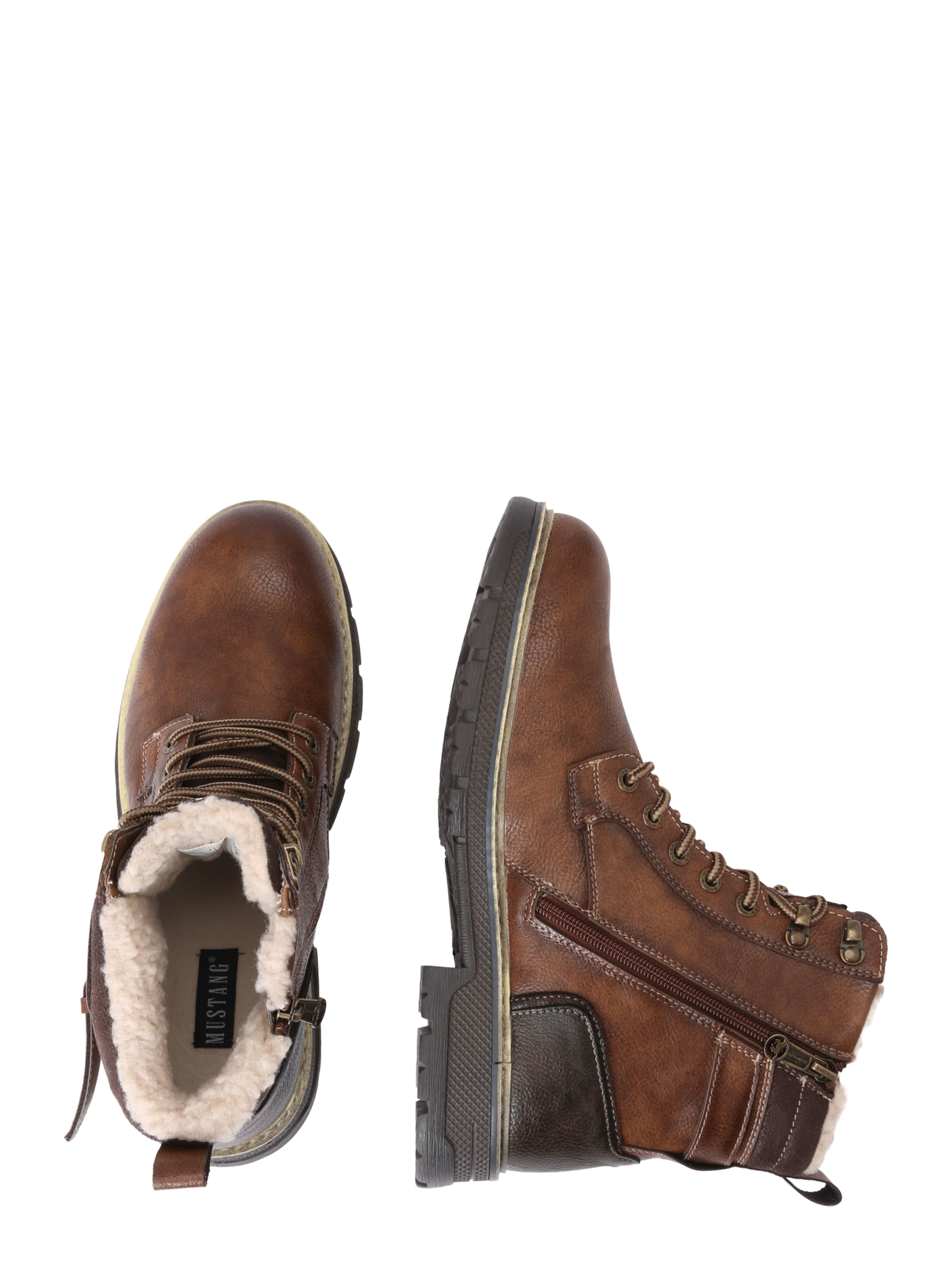 MUSTANG Lace-up boots in Brown