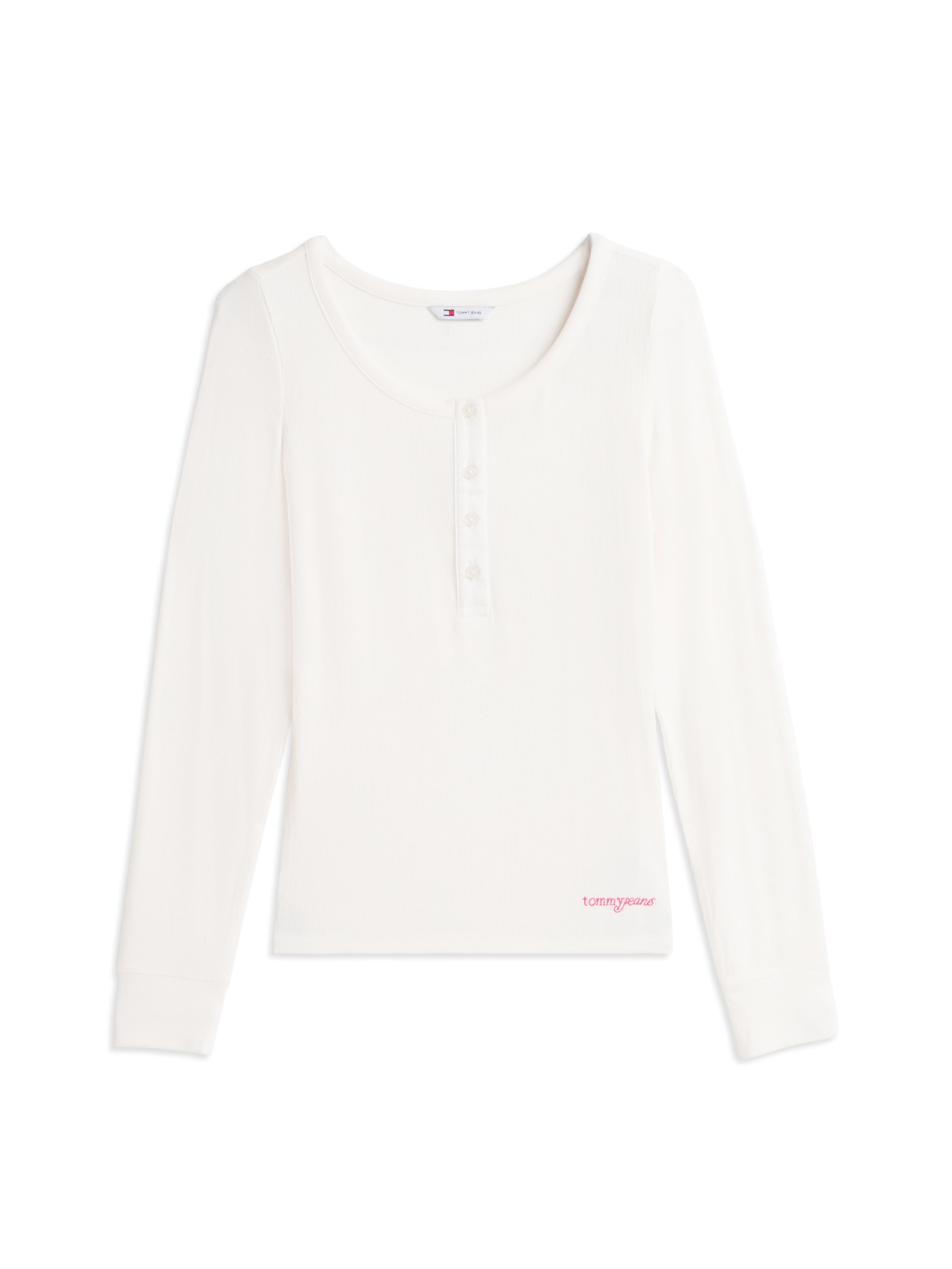 Tommy Jeans Shirt in Wit: voorkant