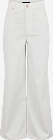 PIECES Wide leg Jeans 'Elli' in Wit: voorkant