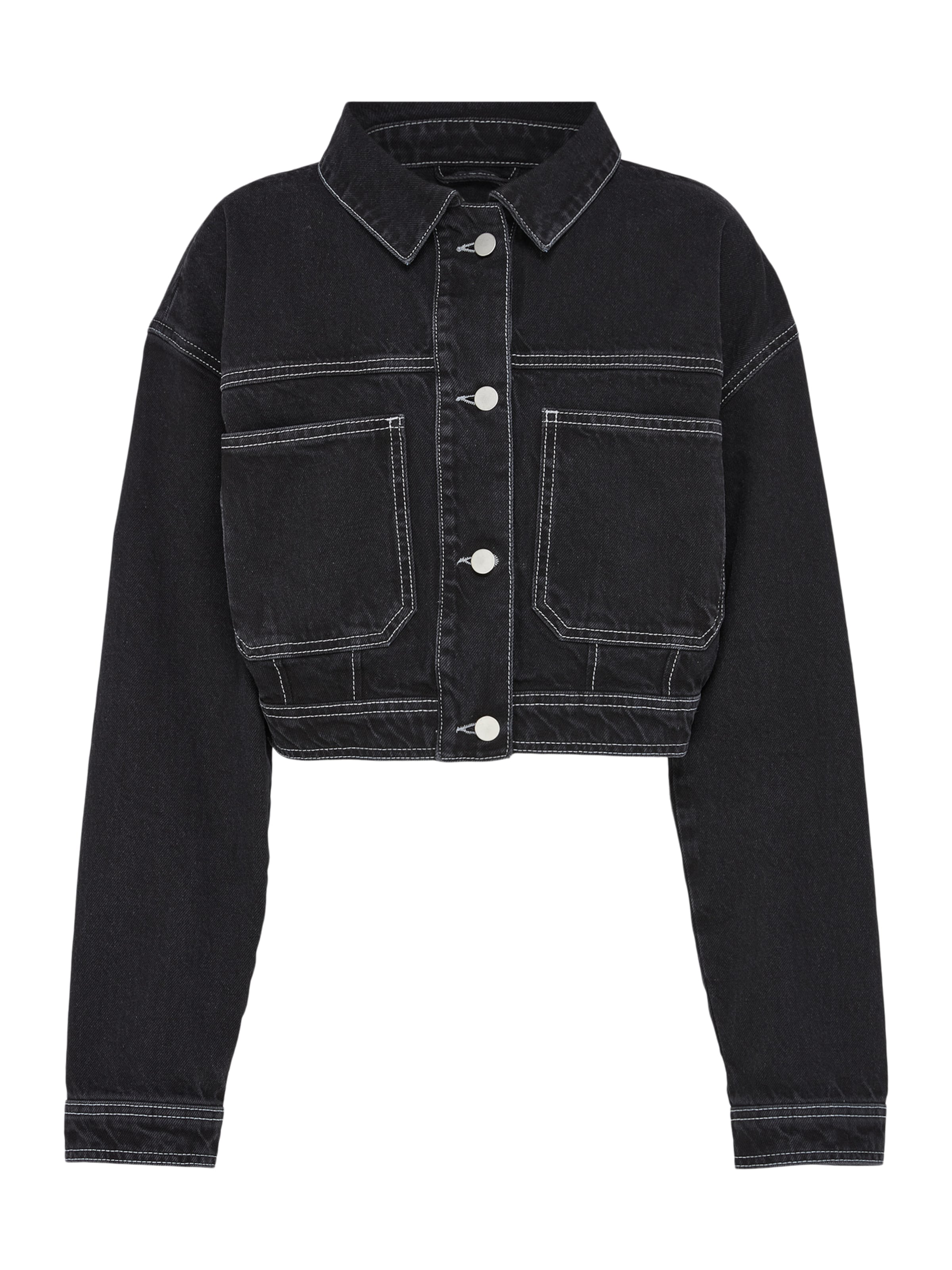 Giacca di mezza stagione 'OFF BEAT ' di UNFOLLOWED x ABOUT YOU in nero: frontale