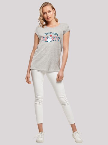 T-shirt 'Feelin Kinda Frosty Snowman' F4NT4STIC en gris