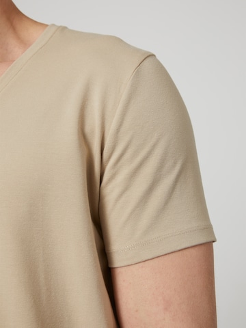 DAN FOX APPAREL Shirt 'Samuel' in Beige