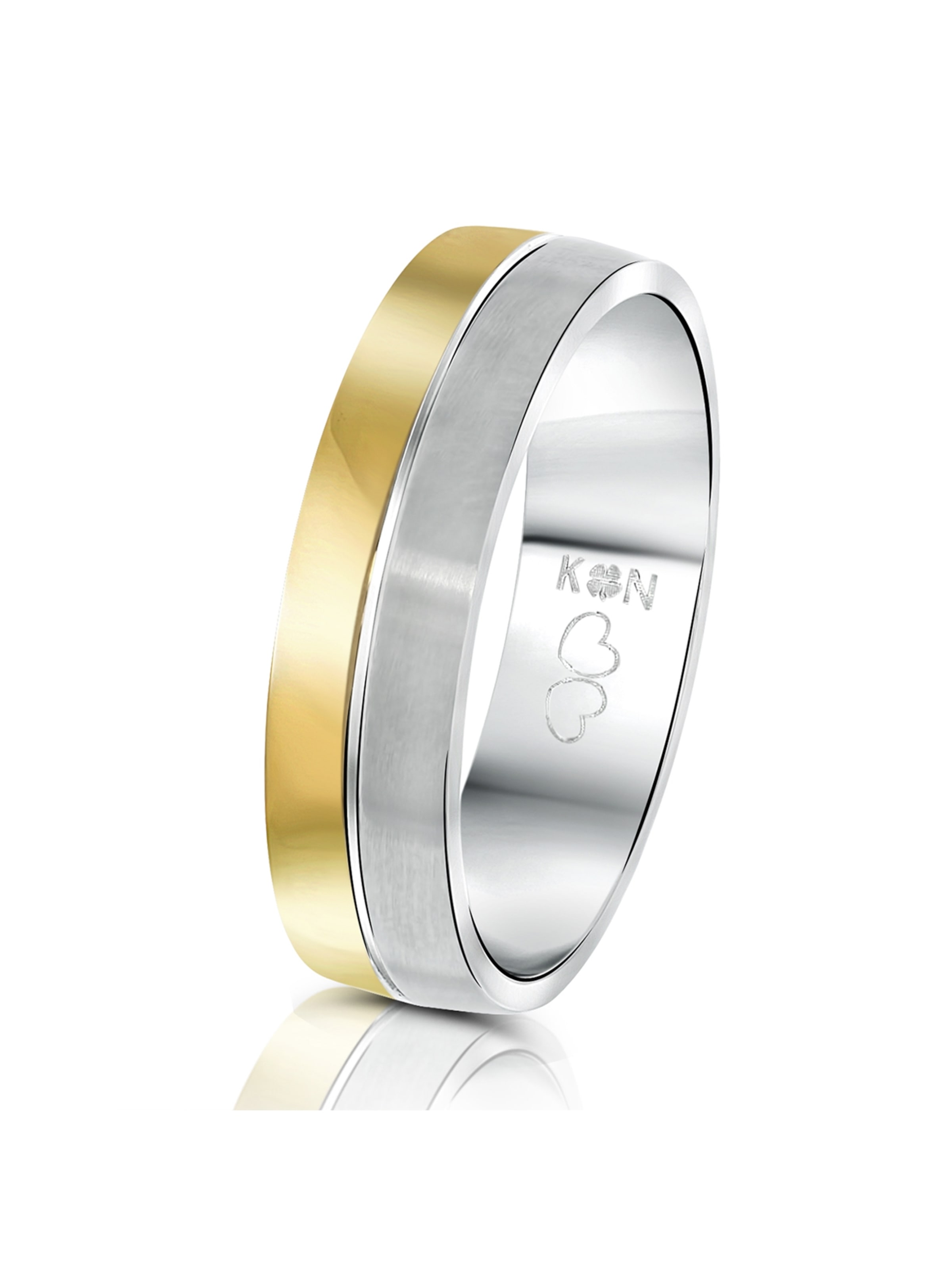 Lucardi Ring 'Praag' in Zilver: voorkant