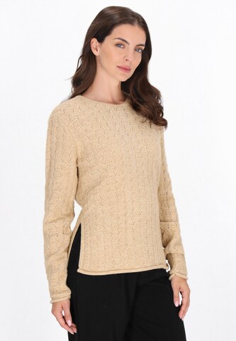 usha BLACK LABEL Trui in Beige: voorkant
