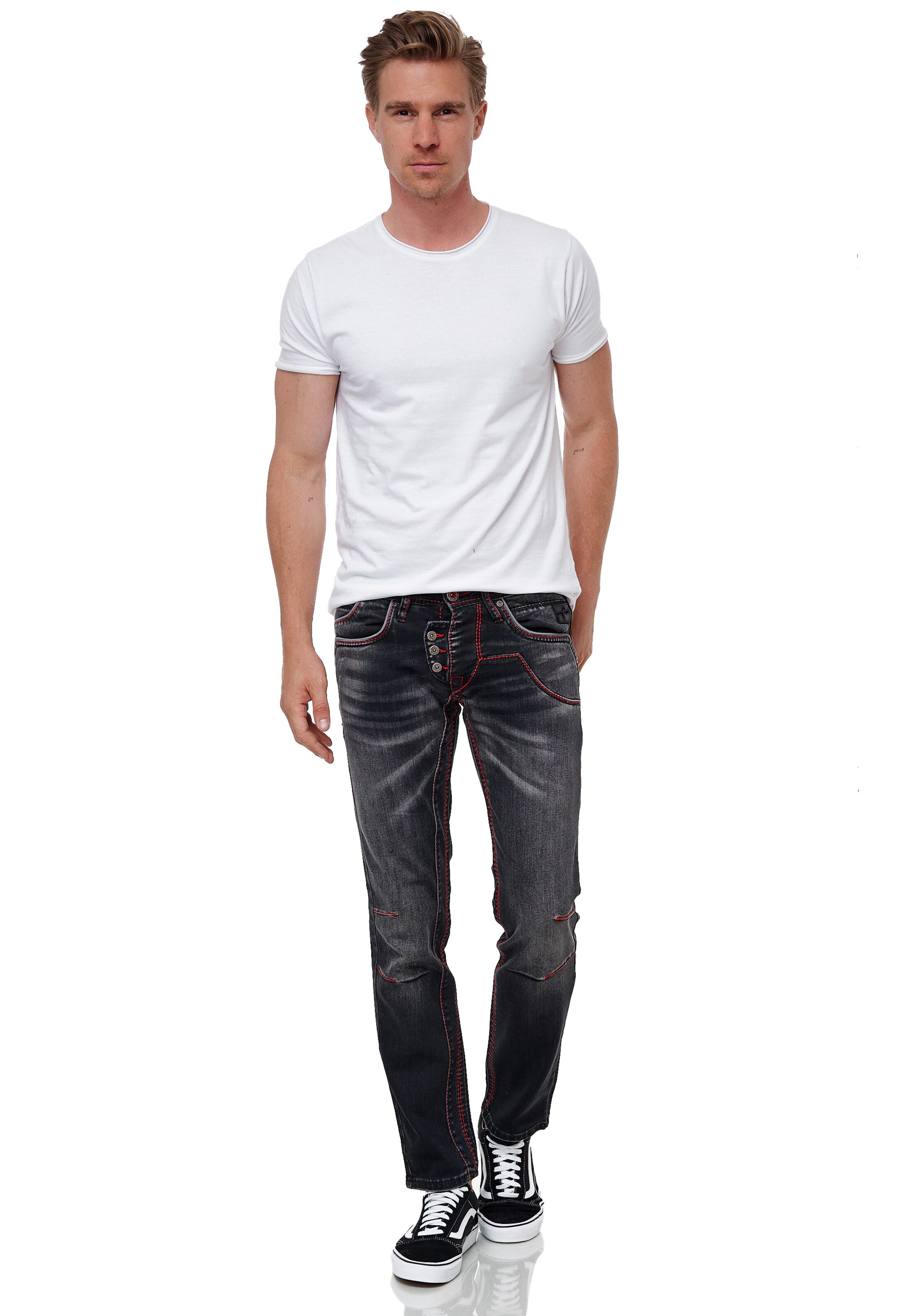Rusty Neal Regular Jeans 'RUBEN 45' in Black