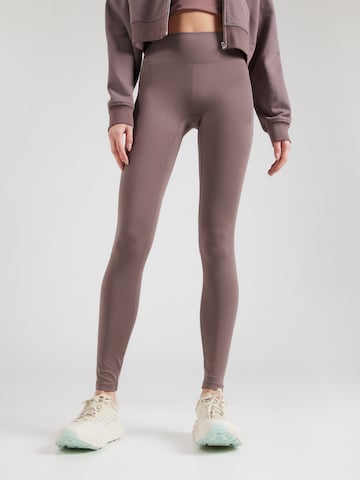 Skinny Pantalon de sport 'Luxe' ICANIWILL en marron : devant