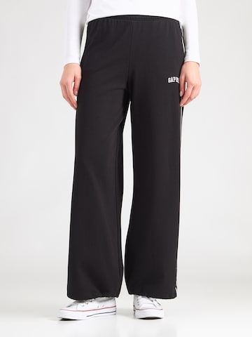 GAP Широки крачоли Панталон в черно: отпред