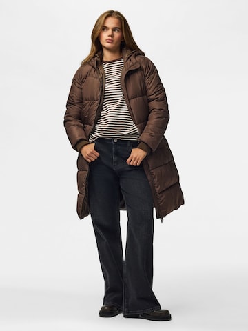 PIECES Winter coat 'PCBEE' in Brown