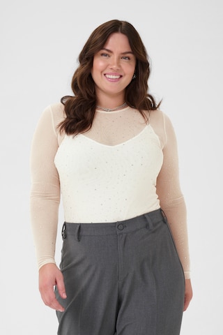 KAFFE CURVE Shirt 'KCTina' in White: front