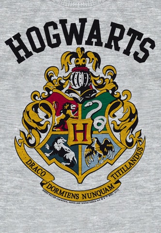 LOGOSHIRT Shirt 'Hogwarts' in Grey