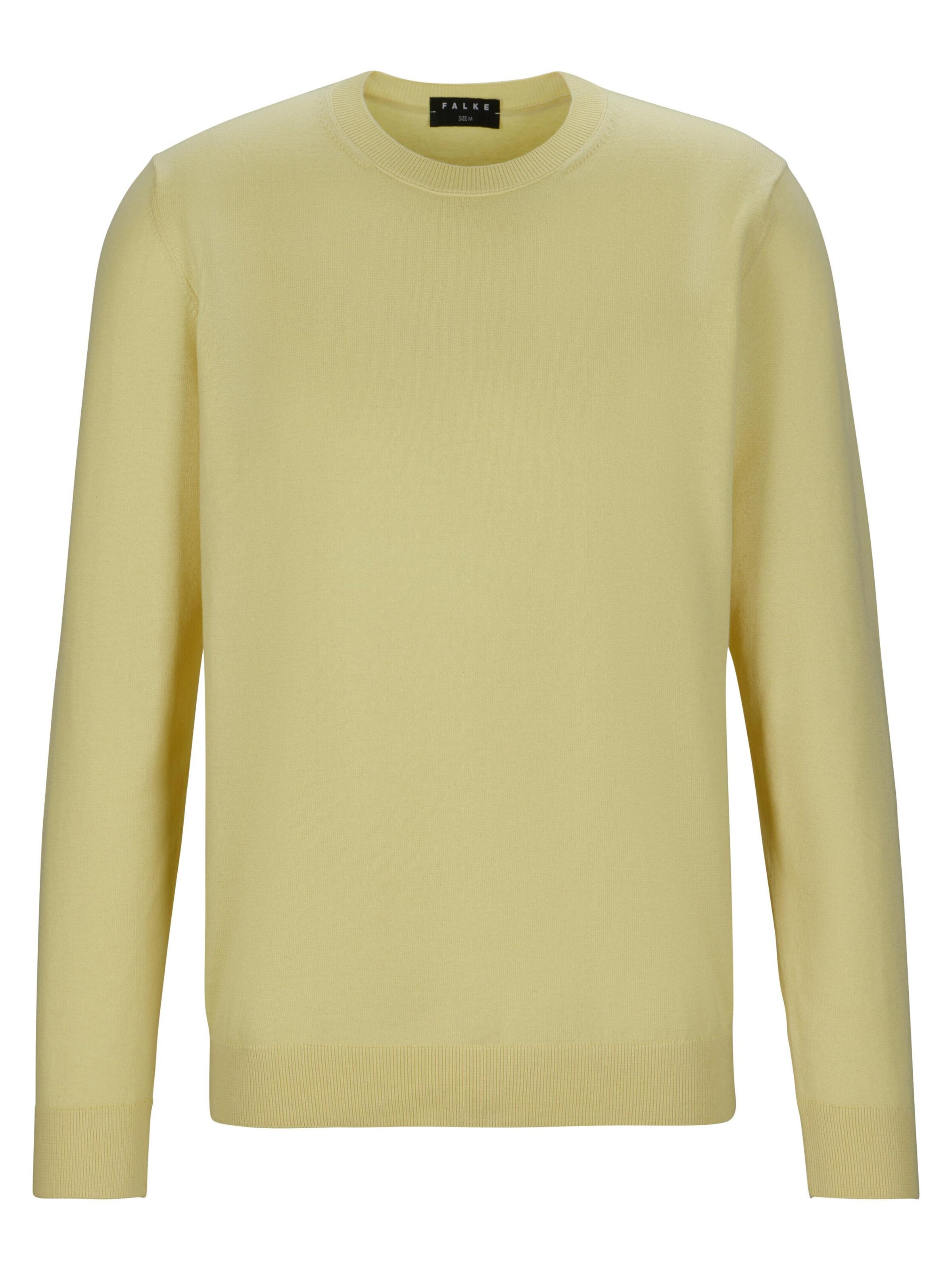 FALKE Sweater 'Pure Cotton' in Yellow: front