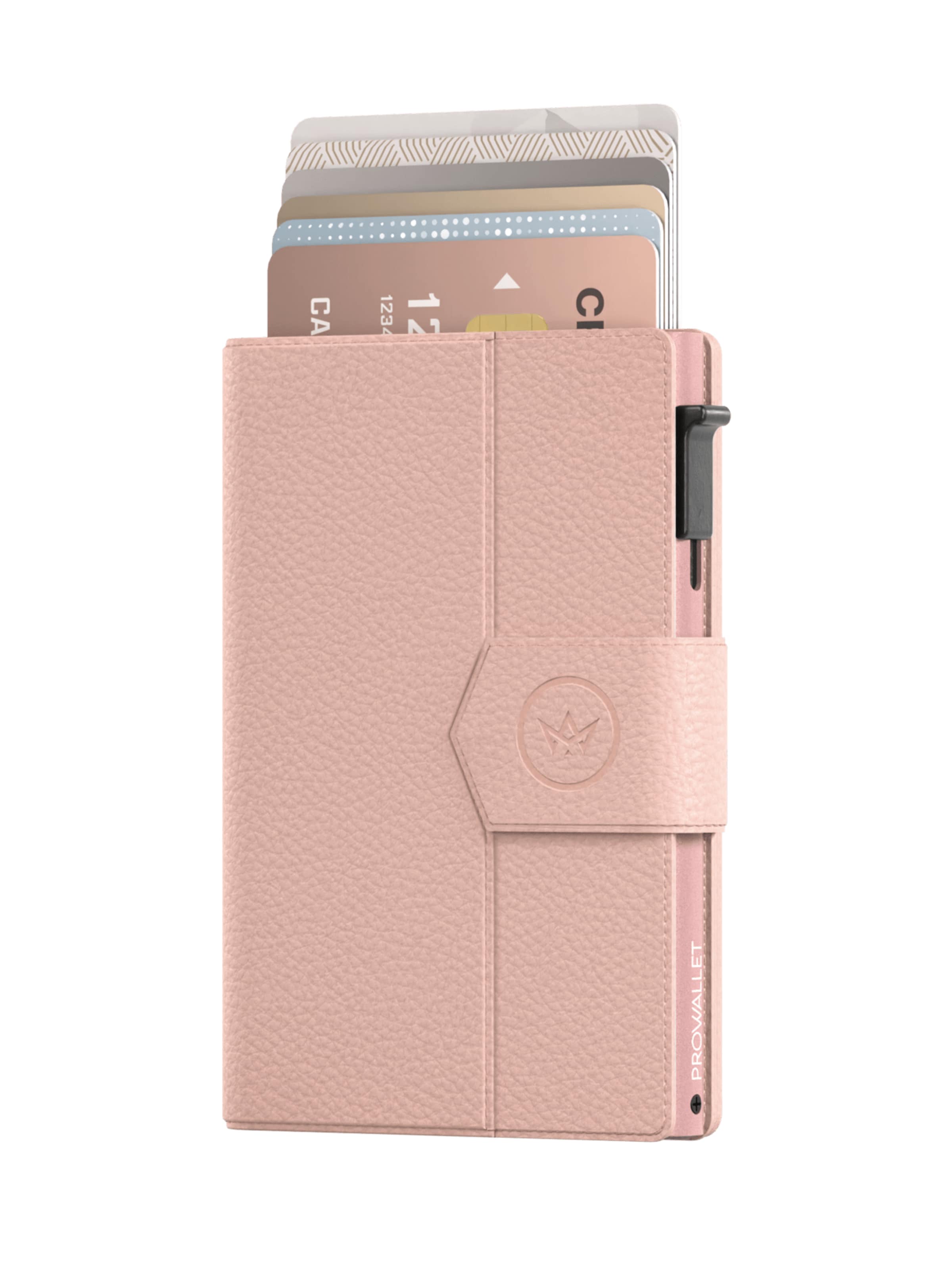 Prowallet Portemonnaie 'Pasjeshouder Plus Pebble'‌ in Pink: Vorderseite