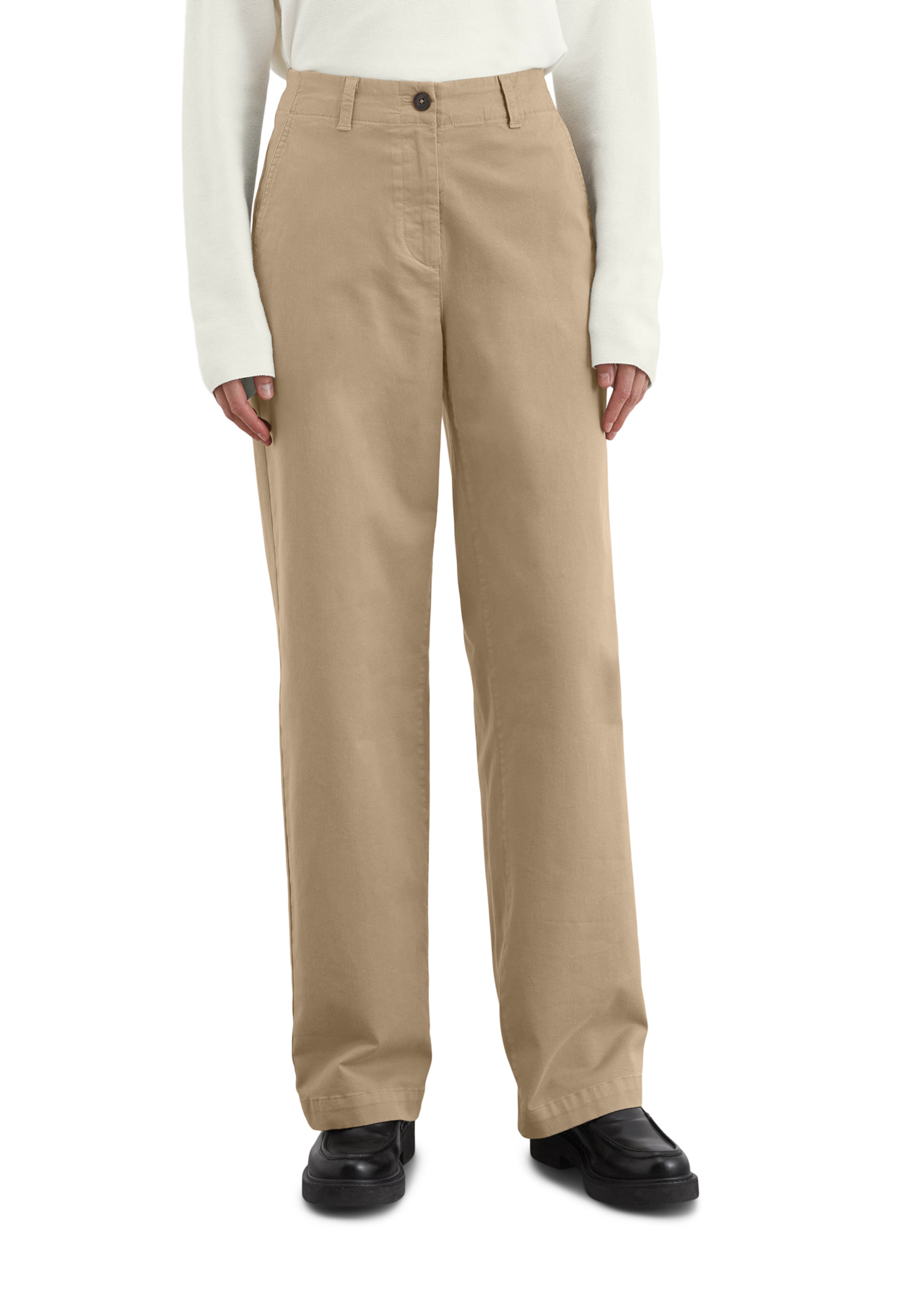 Marc O'Polo Loosefit Hose in Braun: Vorderseite