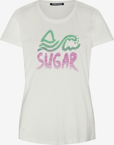 CHIEMSEE T-Shirt in grasgrün / pink / weiß, Produktansicht