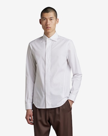 G-Star RAW Slim fit Button Up Shirt in White: front