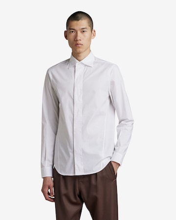 G-Star RAW - Ajuste estrecho Camisa en blanco: frente