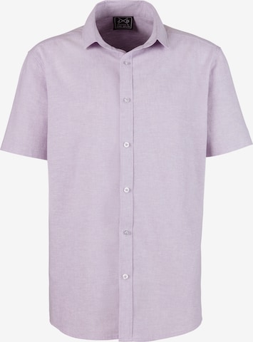 JOHN DEVIN Button Up Shirt in Purple: front