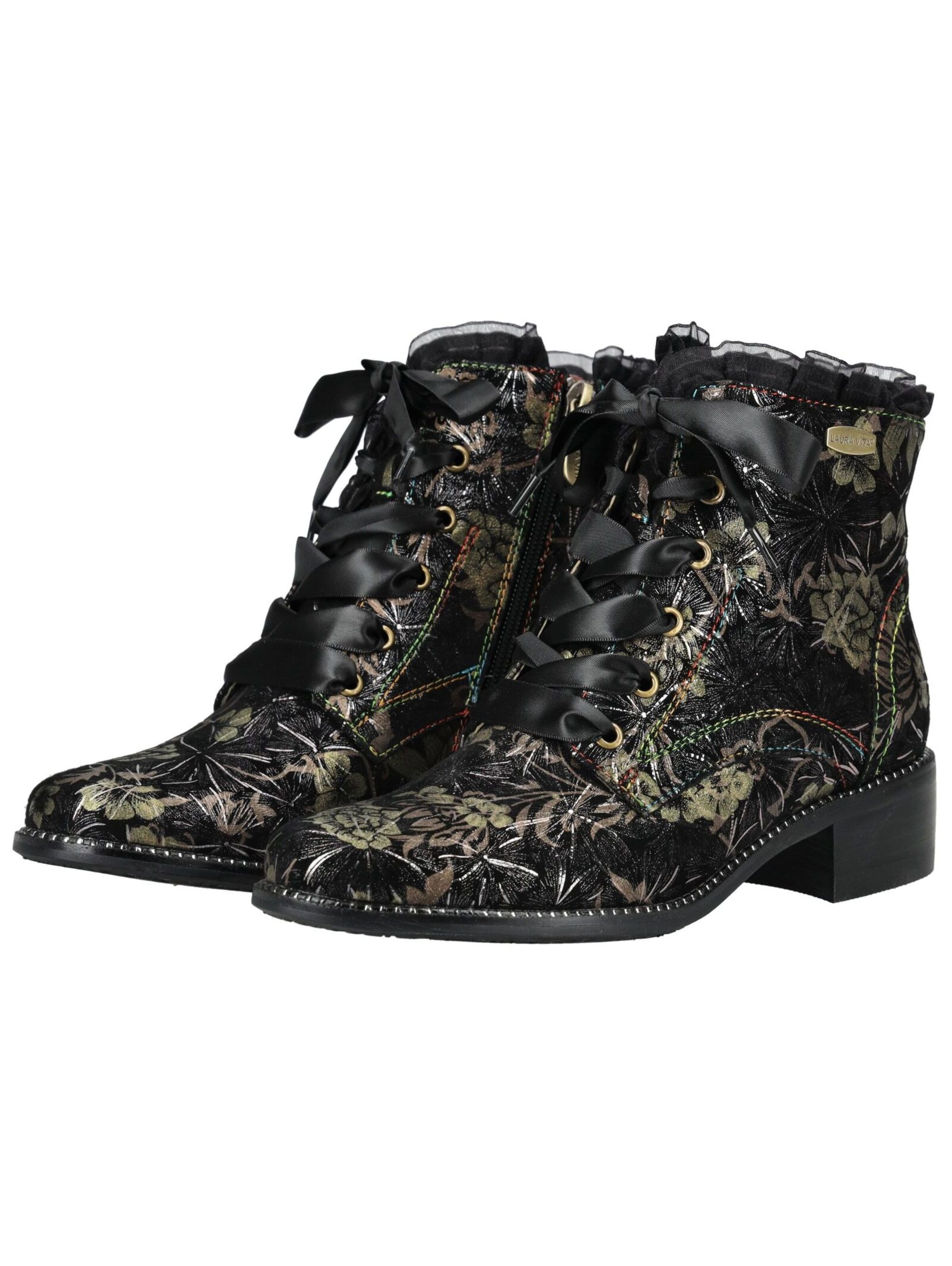 Laura Vita Lace-Up Ankle Boots in Bronze