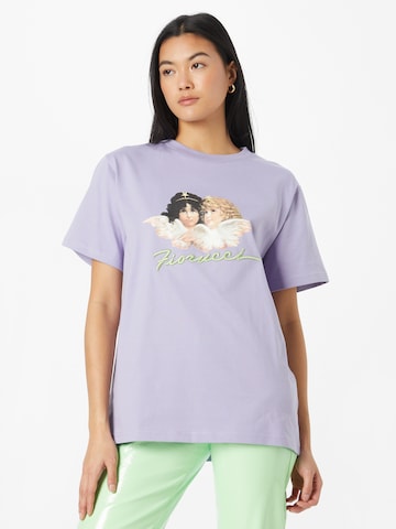 T-shirt Fiorucci en violet : devant
