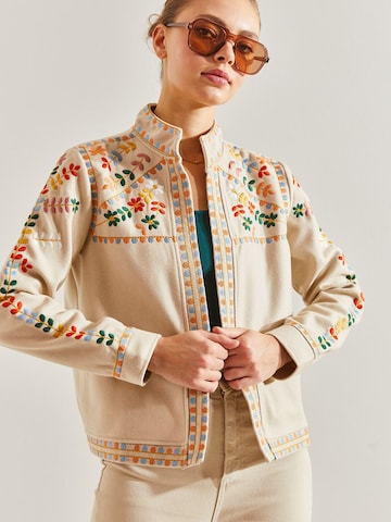 Bianco Lucci Between-season jacket in Beige: front