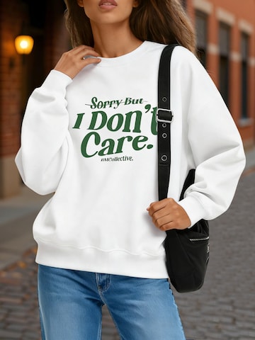 GORHEY - Jersey 'Women's Crew Neck Oversized Sweatshirt with Slogan Print' en blanco: frente