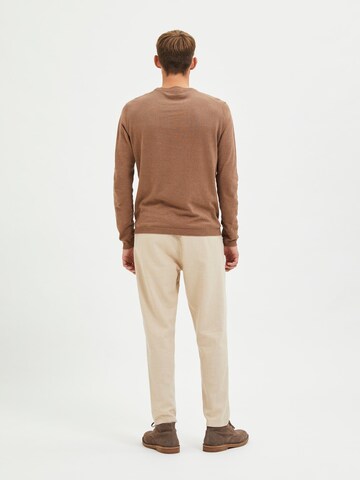 SELECTED HOMME Pullover 'Lake' in Braun