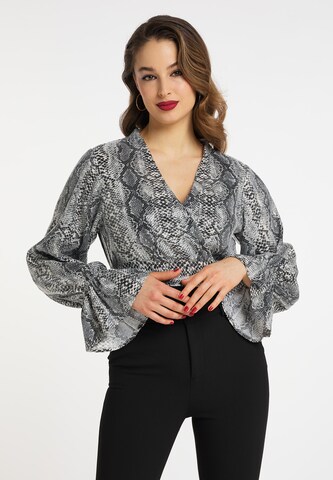 faina Blouse in Grey: front