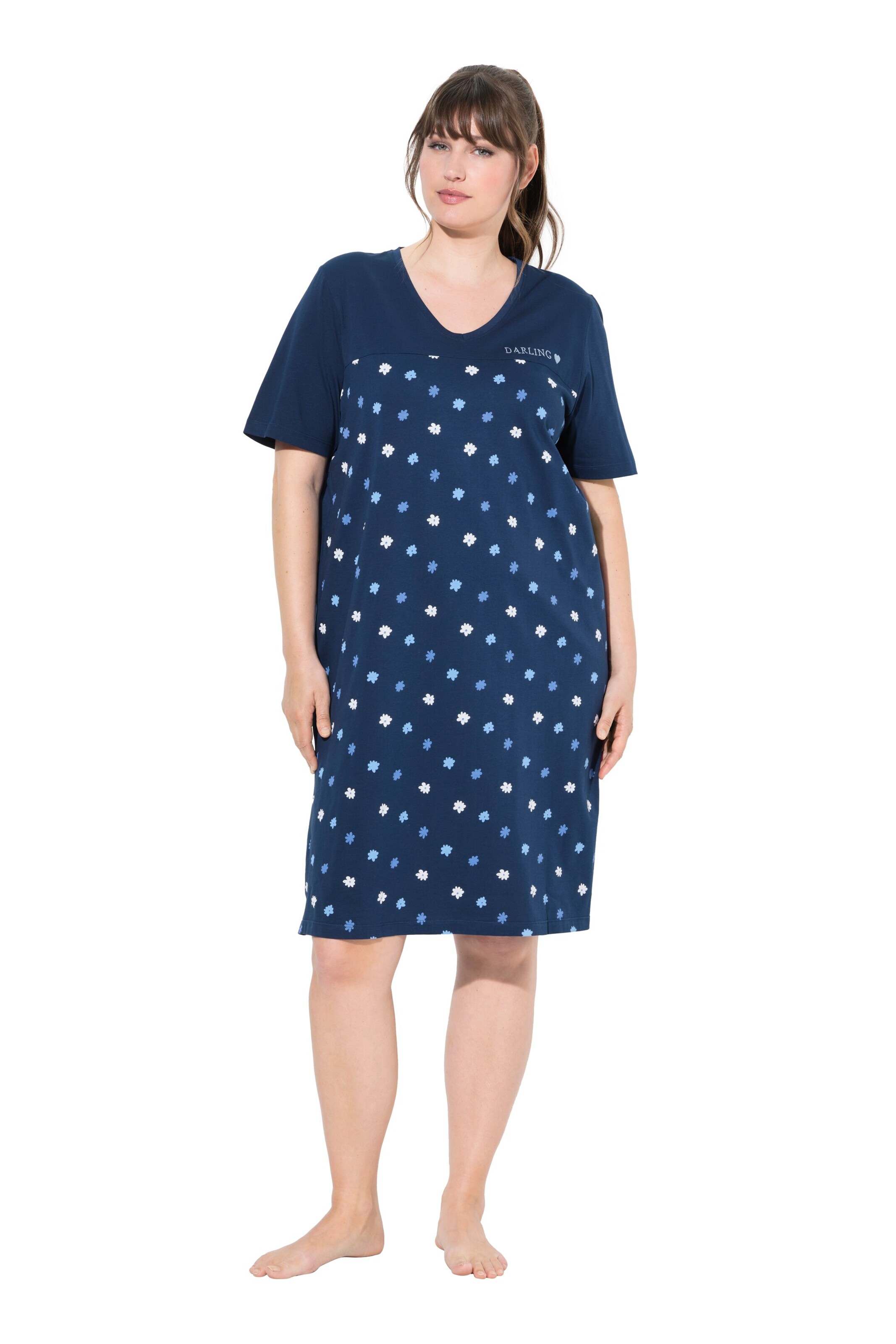Ulla Popken Nightgown in Blue: front
