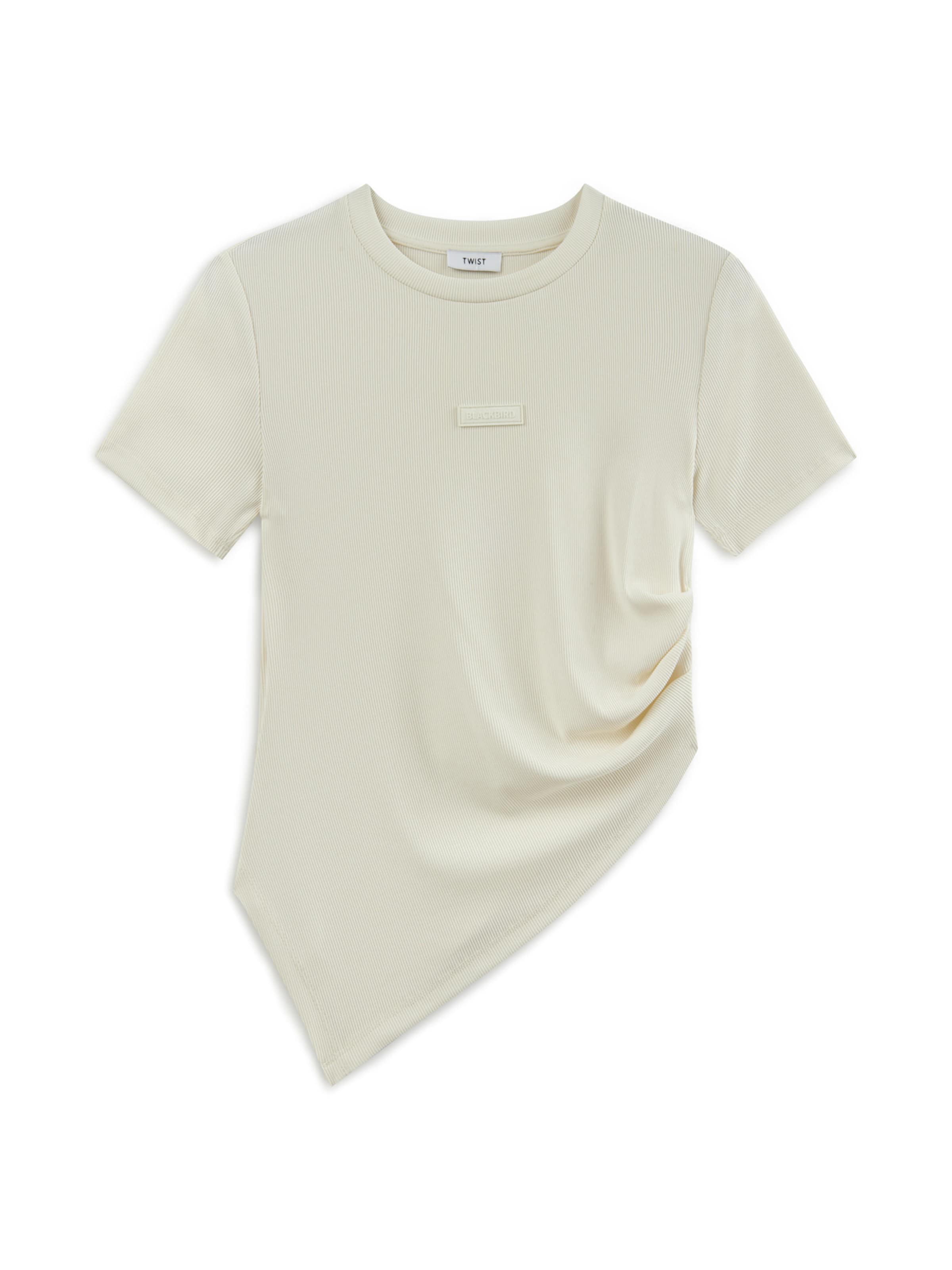 Twist Shirt in Beige: front
