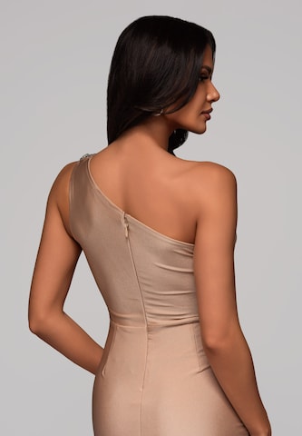 Ombre Evening Dress in Beige