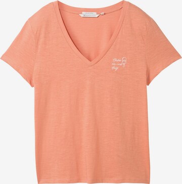 T-shirt TOM TAILOR DENIM en orange : devant