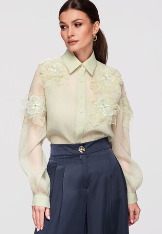 Ombre Blouse in Groen: voorkant