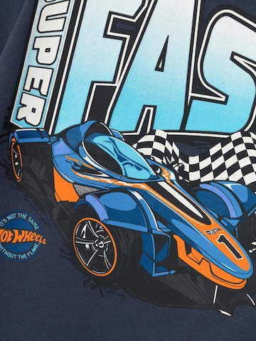 NAME IT Shirt 'Derry Hot Wheels' in Blauw